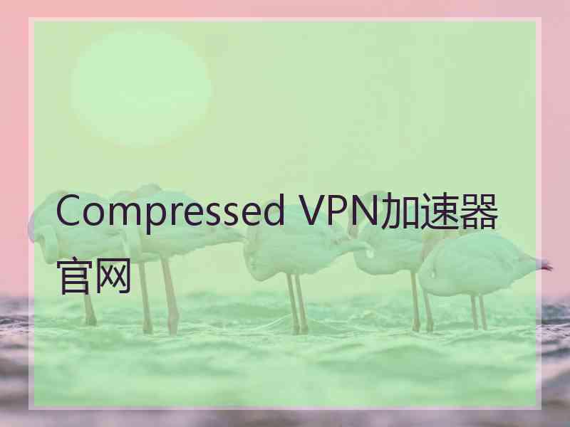 Compressed VPN加速器官网