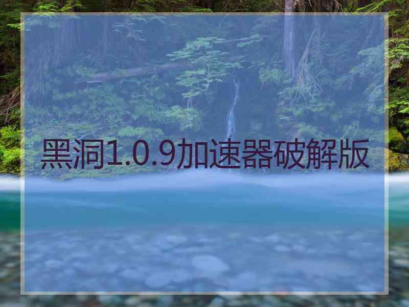 黑洞1.0.9加速器破解版