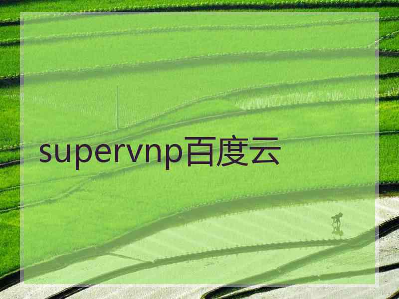 supervnp百度云