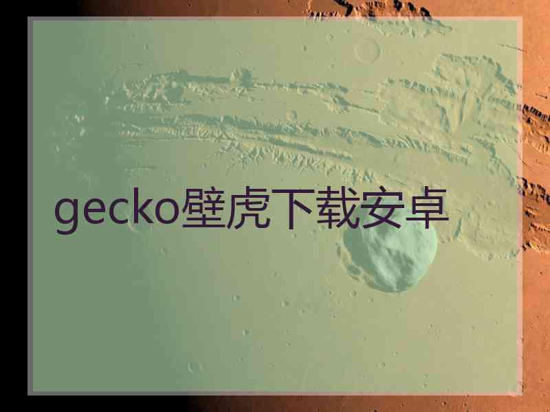 gecko壁虎下载安卓