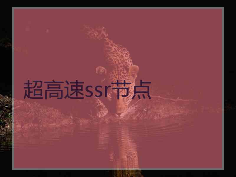 超高速ssr节点