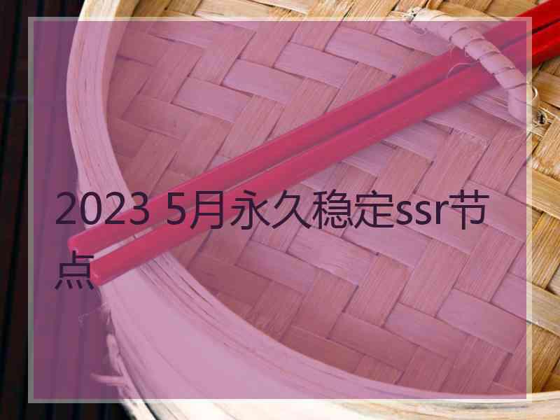 2023 5月永久稳定ssr节点