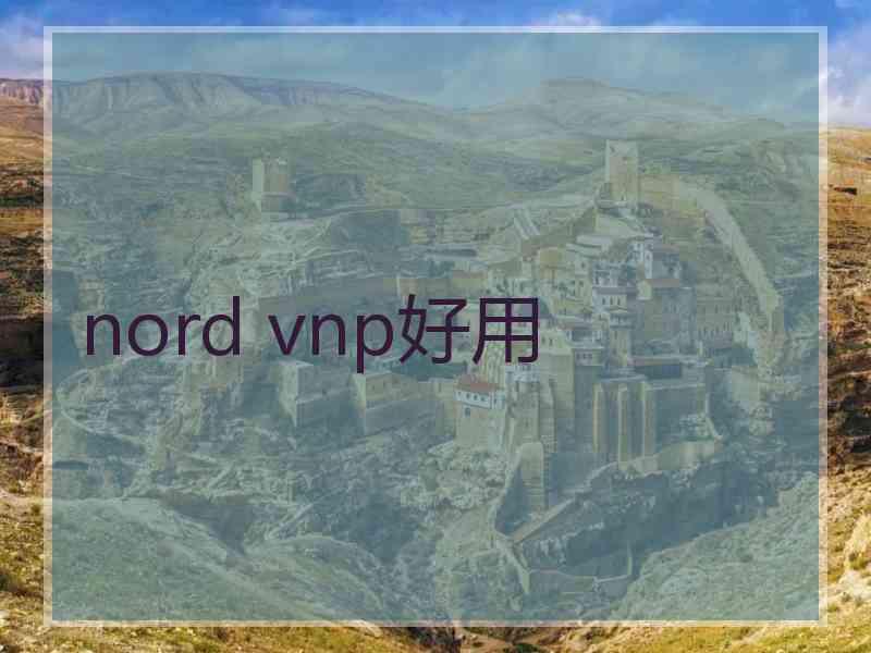 nord vnp好用