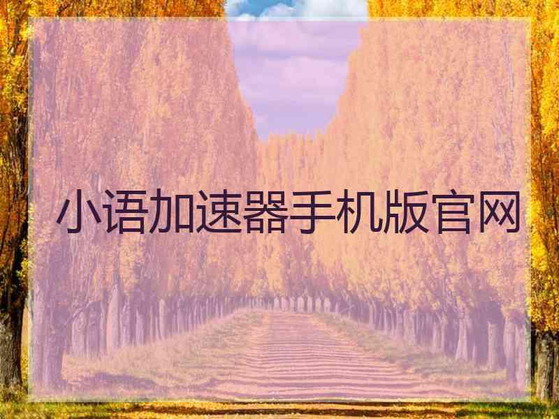 小语加速器手机版官网