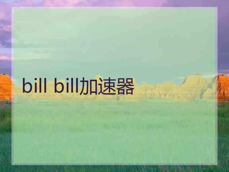 bill bill加速器