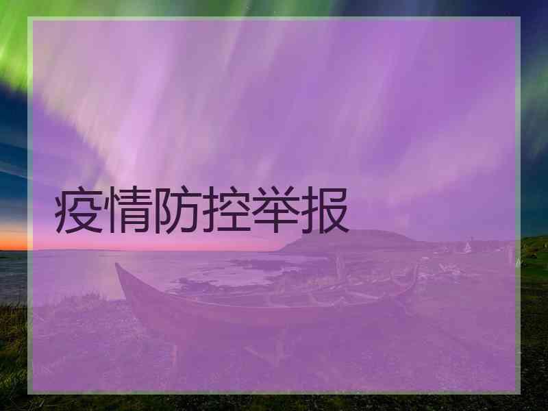 疫情防控举报