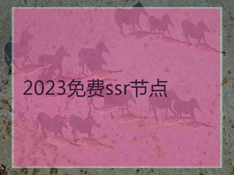 2023免费ssr节点