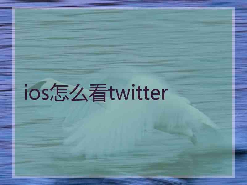 ios怎么看twitter