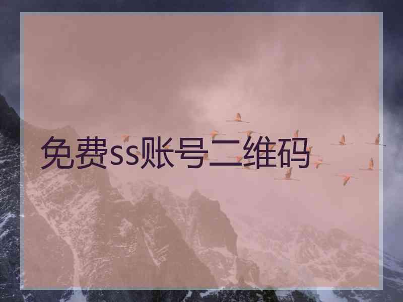 免费ss账号二维码