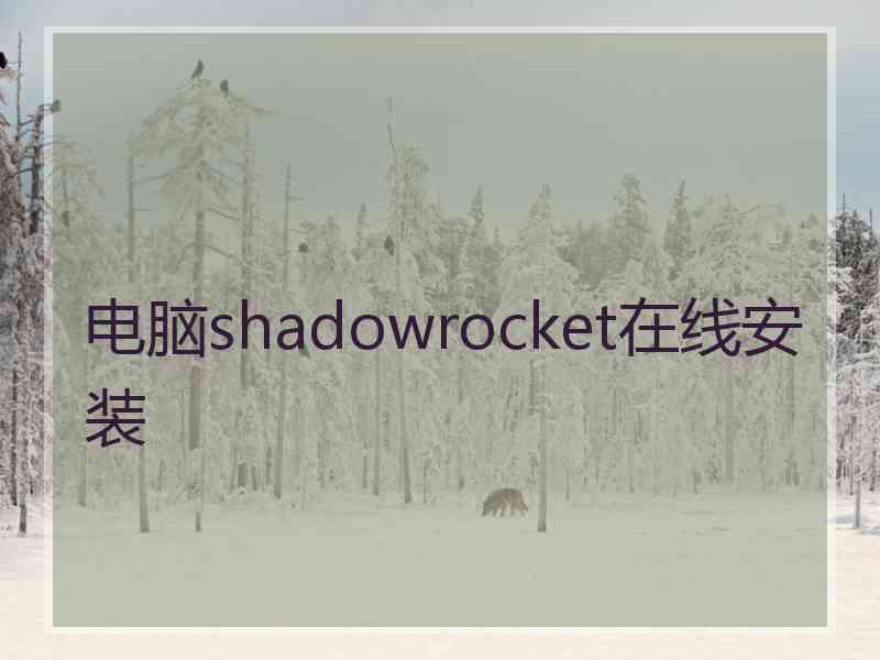 电脑shadowrocket在线安装