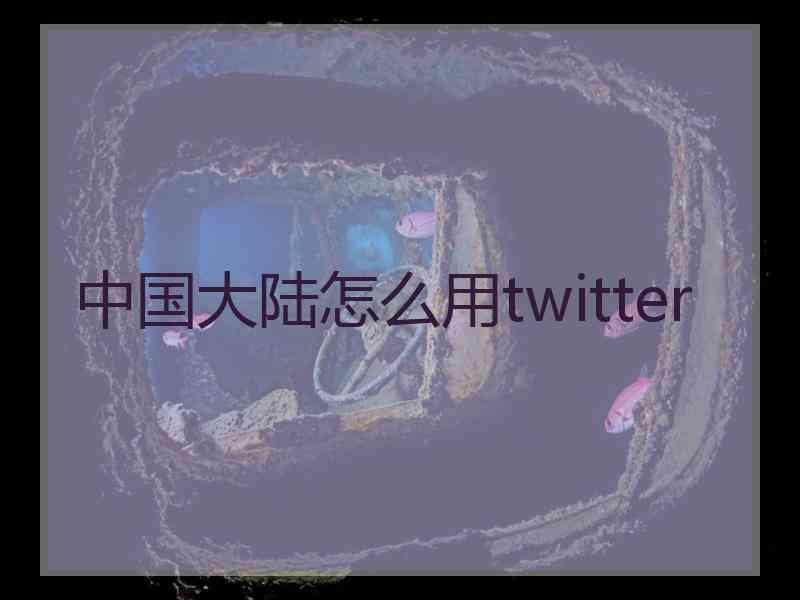 中国大陆怎么用twitter