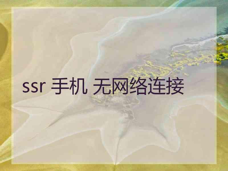 ssr 手机 无网络连接