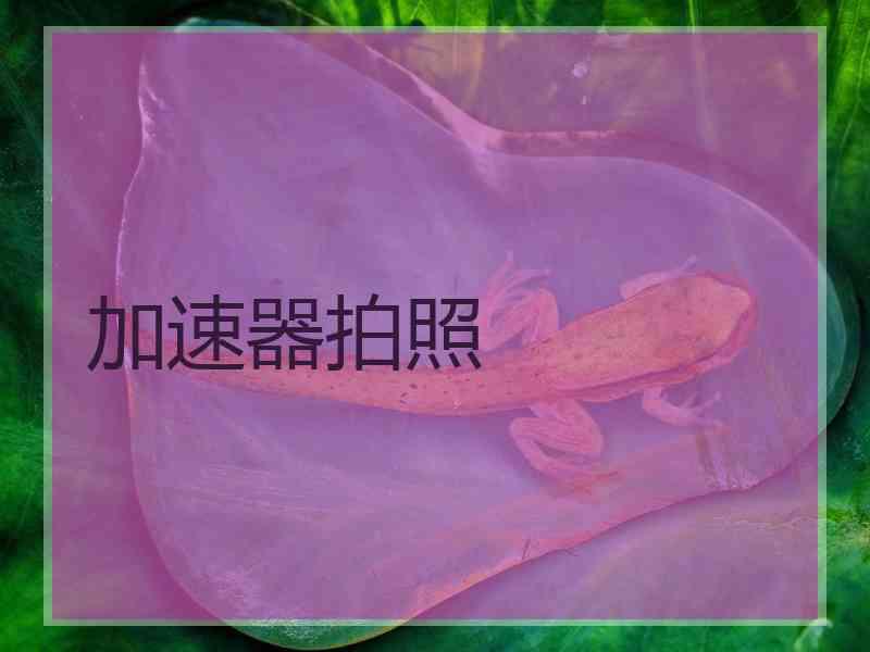 加速器拍照