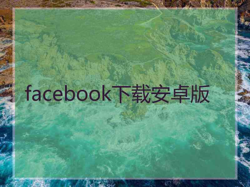 facebook下载安卓版