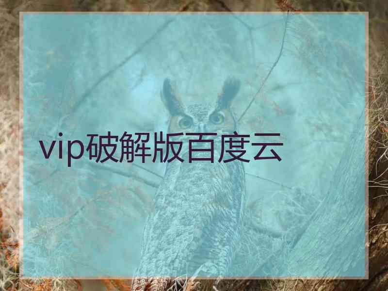 vip破解版百度云