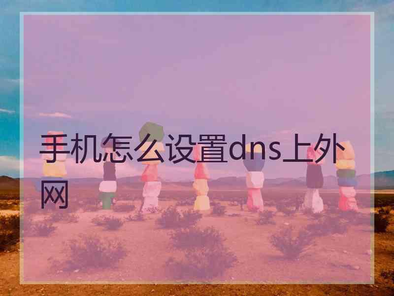 手机怎么设置dns上外网