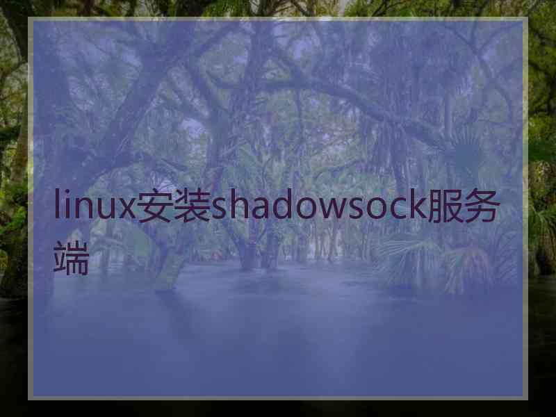 linux安装shadowsock服务端