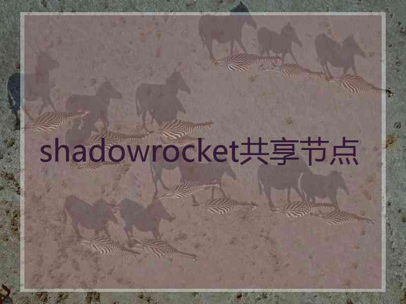 shadowrocket共享节点