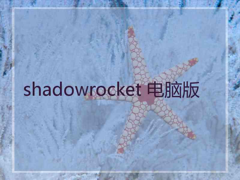 shadowrocket 电脑版