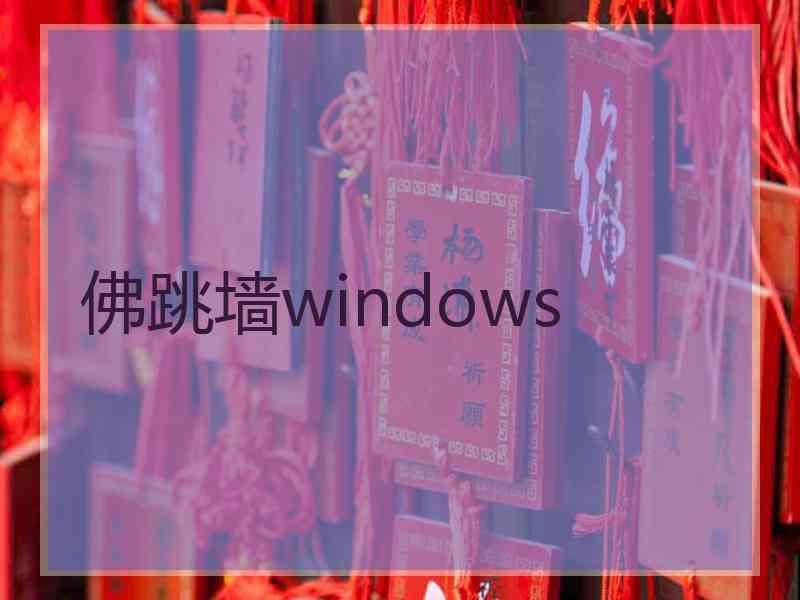 佛跳墙windows