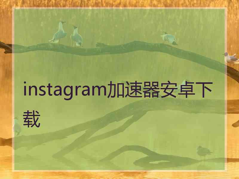 instagram加速器安卓下载