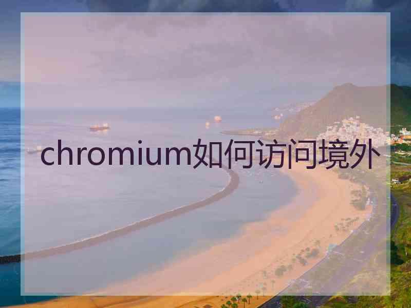 chromium如何访问境外