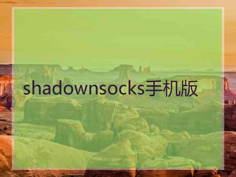 shadownsocks手机版