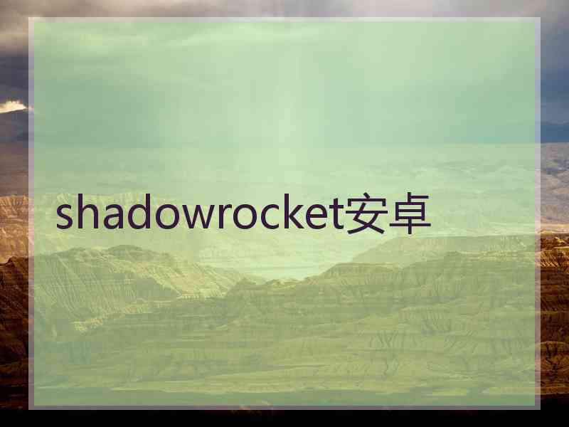 shadowrocket安卓