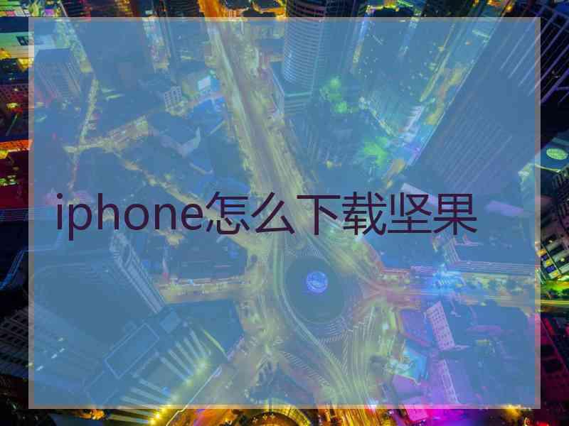 iphone怎么下载坚果