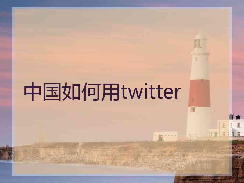 中国如何用twitter