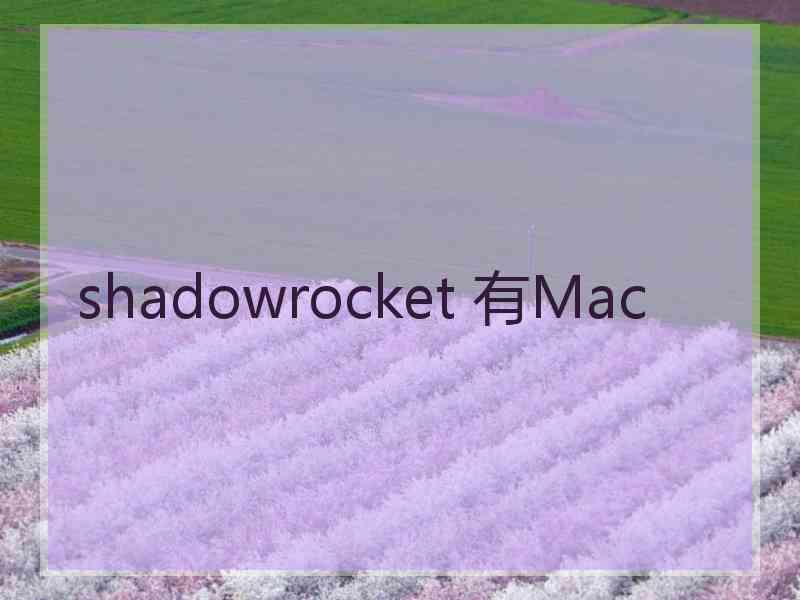 shadowrocket 有Mac