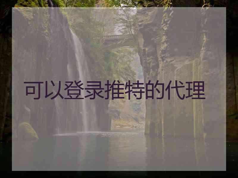 可以登录推特的代理